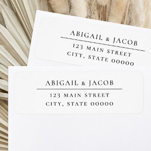 Simple Elegant Wedding Return Address Label
