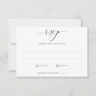 Simple Elegant Wedding RSVP Reply Cards