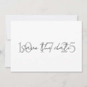 Simple Elegant Wedding Save the Date Invitation