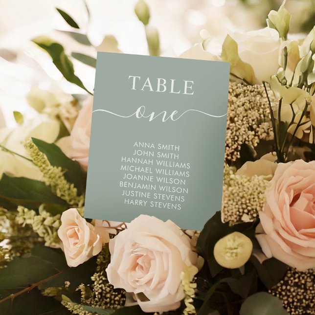 Simple Elegant Wedding Table Number Seating Chart (Creator Uploaded)