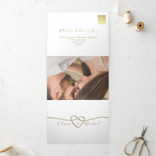 Simple Elegant Wedding Tri-Fold Invitation