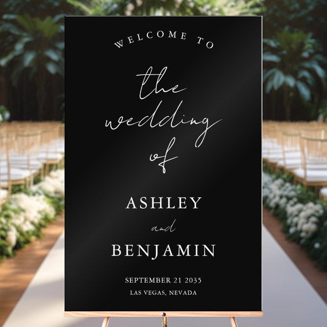 Simple Elegant Wedding Welcome Acrylic Sign (Creator Uploaded)