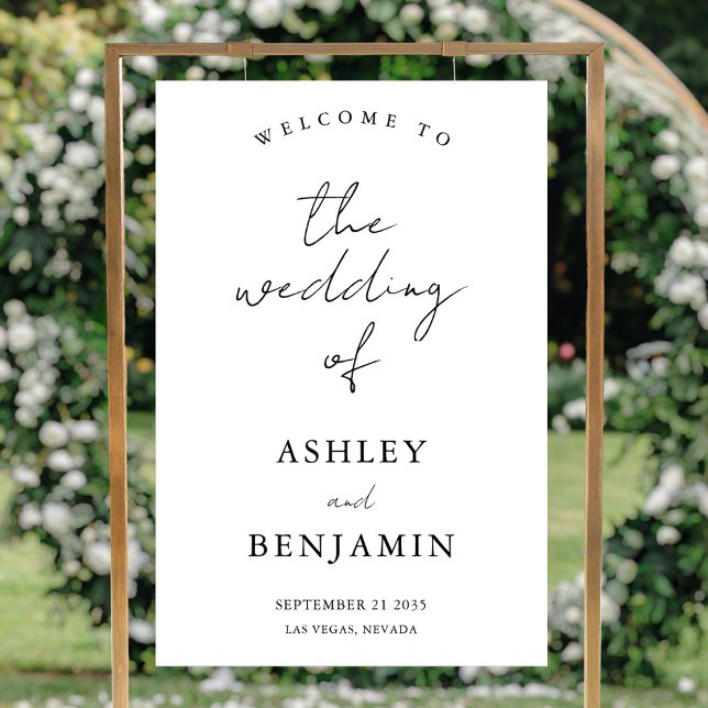 Simple Elegant Wedding Welcome Acrylic Sign (Creator Uploaded)