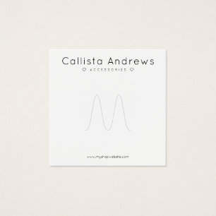 Simple Elegant White Black Hearts Ring Display