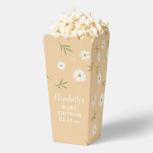 Simple Elegant White Daisies Summer Baby Shower Favour Box