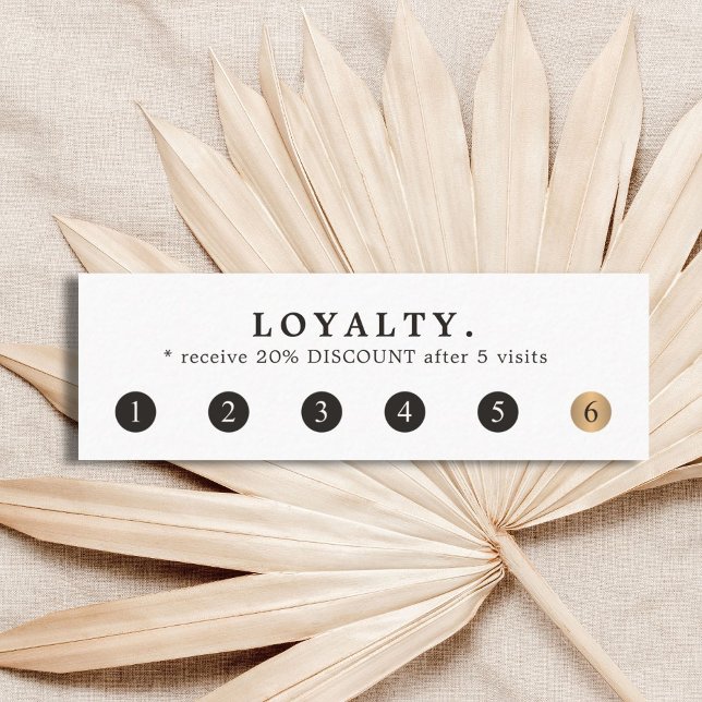 Simple Elegant White Faux Gold Beauty Loyalty Card (Creator Uploaded)