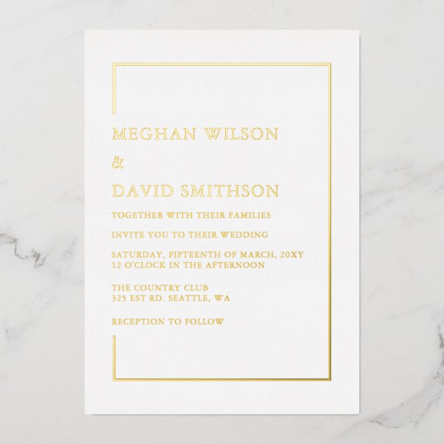 Simple Elegant White Gold Wedding (Front)