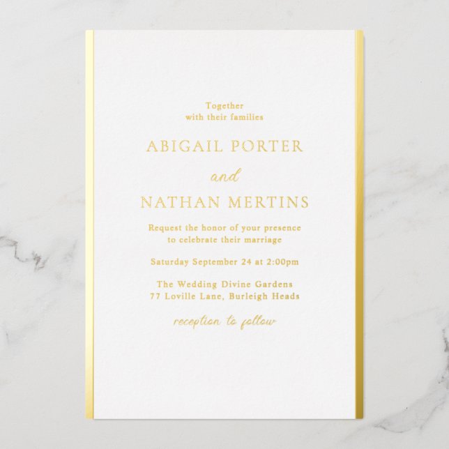 Simple Elegant White & Gold Wedding (Front)