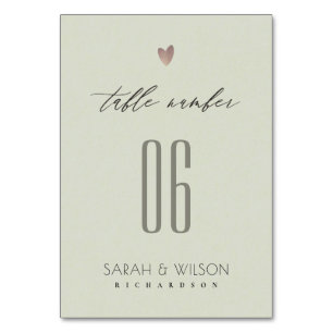 SIMPLE ELEGANT WHITE KRAFT TYPOGRAPHY TABLE CARD