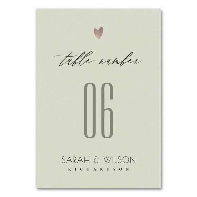 SIMPLE ELEGANT WHITE KRAFT TYPOGRAPHY TABLE CARD (Back)