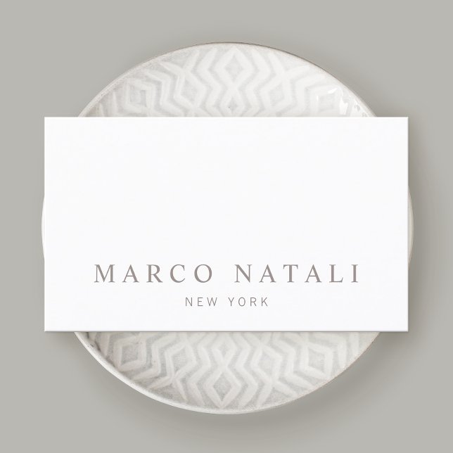 Simple Elegant White Professional Business Card (Creator Uploaded)