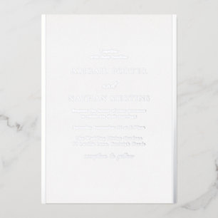 Simple Elegant White & Silver Designer Wedding