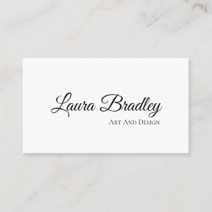 Simple Elegant White Standard, 3.5" x 2.0" Busines Business Card
