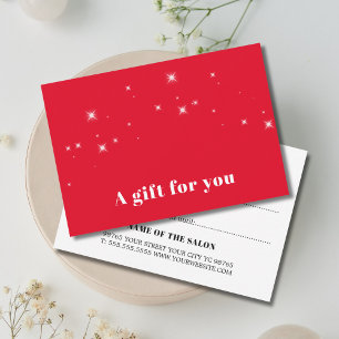 Simple Elegant White Stars Red Beauty