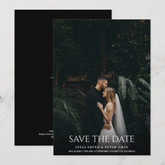 Simple Elegant White Typography Photo Wedding STD  Invitation