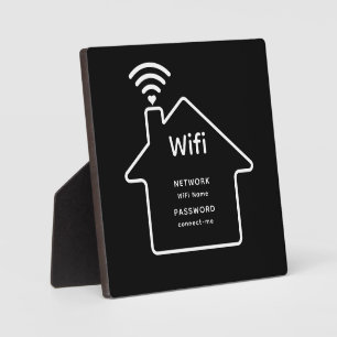 Simple Elegant Wifi Network Password Info Plaque