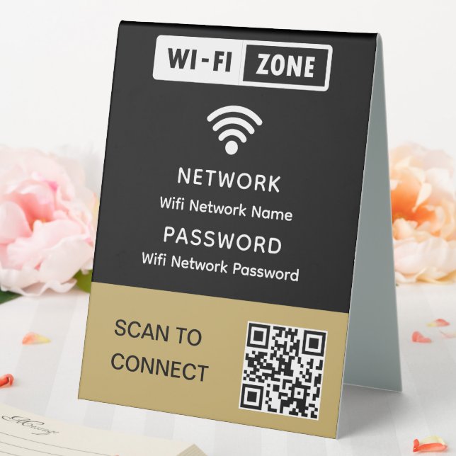 Simple Elegant Wifi QR Code Network Password  (In SItu (Wedding))
