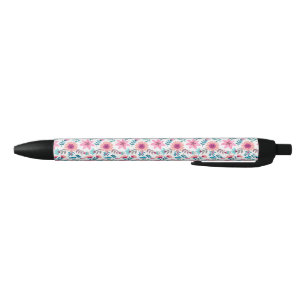 Simple Elegant Wild Flower Cute Black Ink Pen