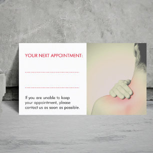 Simple Elegant Women Back Massage Appointment Card
