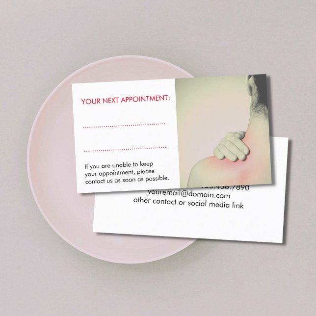 Simple Elegant Women Back Massage Appointment Card (Creator Uploaded)