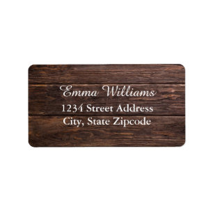 Simple Elegant Woodsy Address Labels