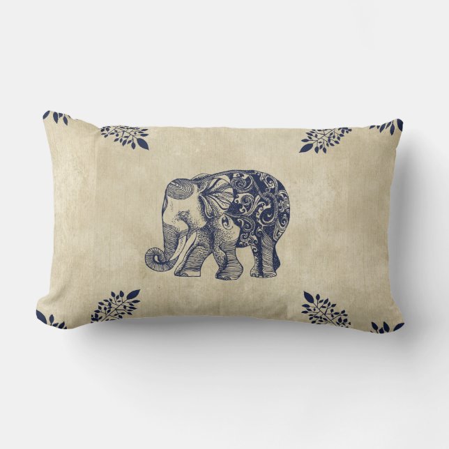 Simple Elephant Lumbar Cushion (Front)