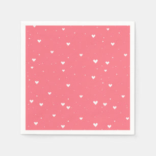 Simple Elephant & Red Heart Balloon Baby Shower Napkin