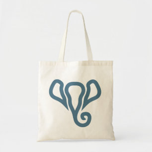 Simple elephant silhouette tote bag