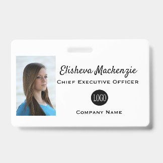 Simple Employee Badge Customizeable Name Tag ID Badge