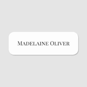  Simple Employee Black White   Name Tag