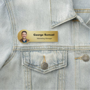 Simple Employee Photo & Name Classic Name Tag
