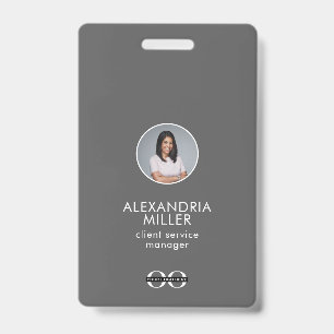 Simple Employee Photo QR Code Badge ID Badge