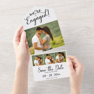 Simple Engagement Announcement And Save The Date