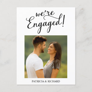 Simple Engagement Announcement And Save The Date Postcard