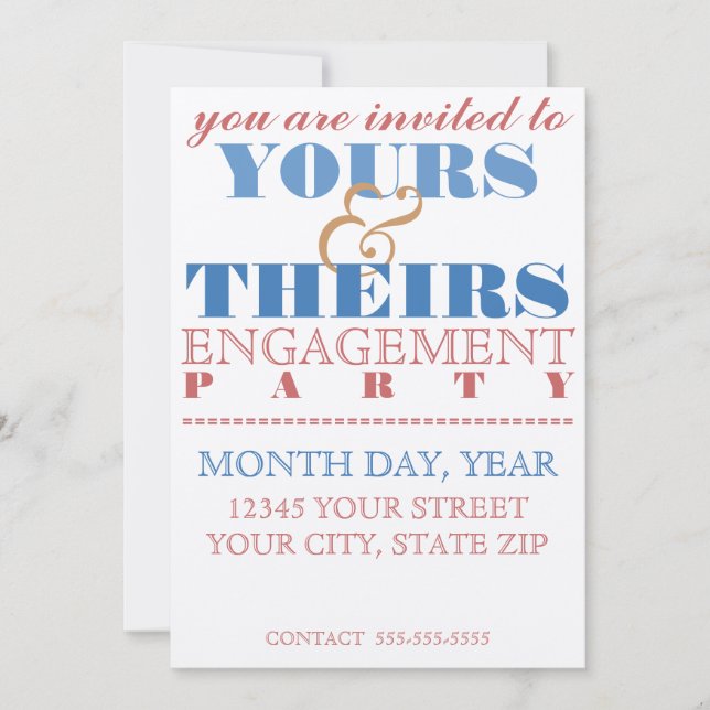 Simple engagement party invitation (Front)