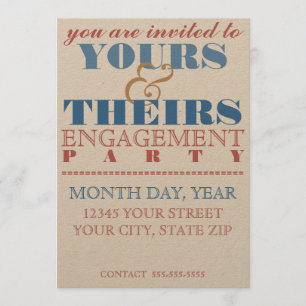 Simple engagement party invitation