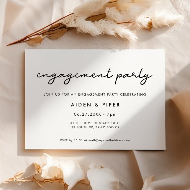 Simple engagement party invitation (Creator Uploaded)