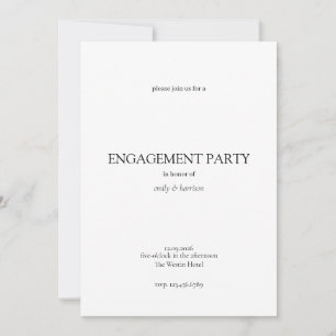 Simple Engagement Party Invitation