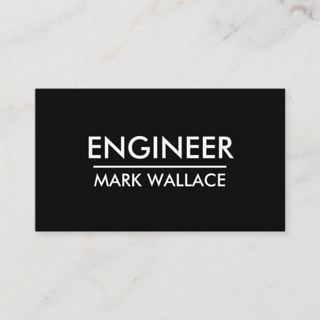 Simple Engineer Business Card (Front)