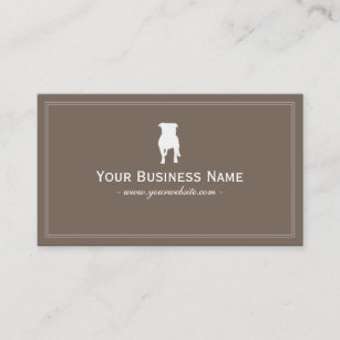 Simple English Bulldog Dog Business Card