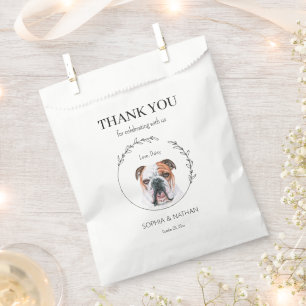 Simple English Bulldog Wedding Thank You Favour Ba Bag