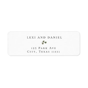 Simple Eucalyptus Chic Return Address Labels