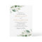 Simple Eucalyptus Greenery Gold Wedding Invitation