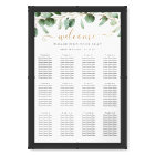 Simple Eucalyptus Greenery Wedding Seating Chart