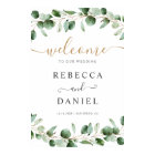 Simple Eucalyptus Greenery Wedding Welcome Sign