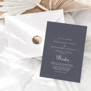 Simple Evening Boho Boda Wedding  Invitation