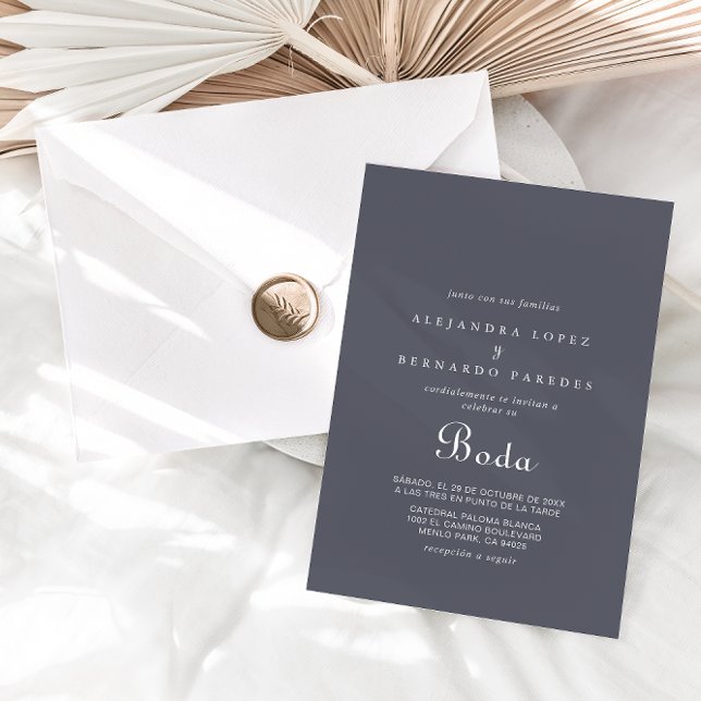 Simple Evening Boho Boda Wedding  Invitation (Creator Uploaded)