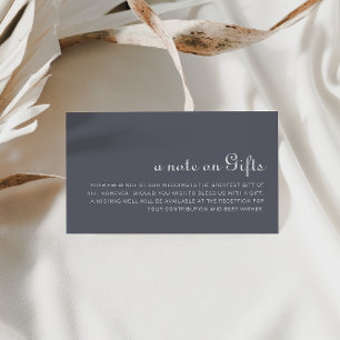 Simple Evening Boho Wedding Wishing Well Enclosure Card