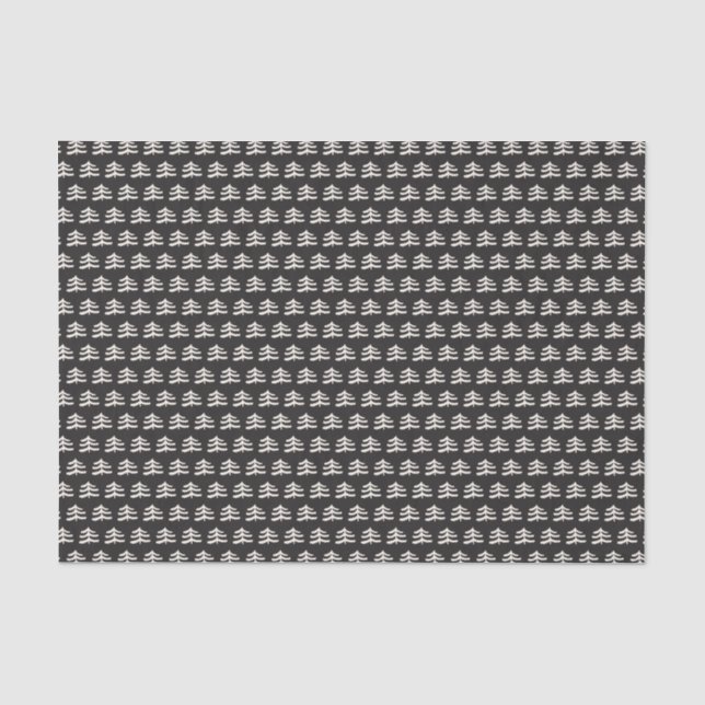 Simple Evergreen Black Tissue Paper (Front)