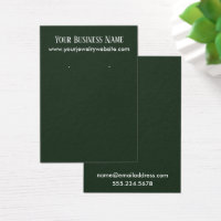 Simple Evergreen Earring Holder Display Cards